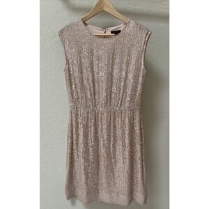 NWT J. Crew Rose Gold Blush Pink Sequin Dress Size 2